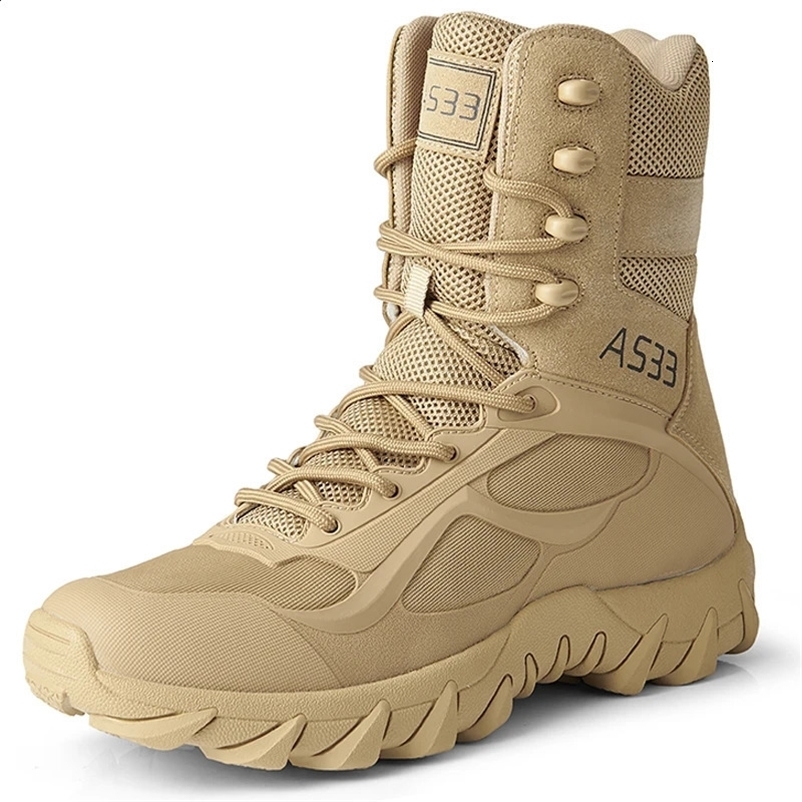 Lightweight Desert Tactical Boots Men Outdoor Boots Jungle Combat Boots Shoes Non-slip Wear Resistant Hiking Boots 240708bj