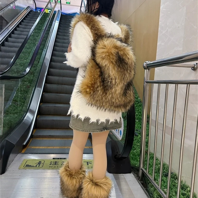 Y2k Faux Fur Backpack Korean Fashion Gradient Color Plush Backpacks Winter Fluffy School Bag Large Capacity Pink Schoolbag 241120