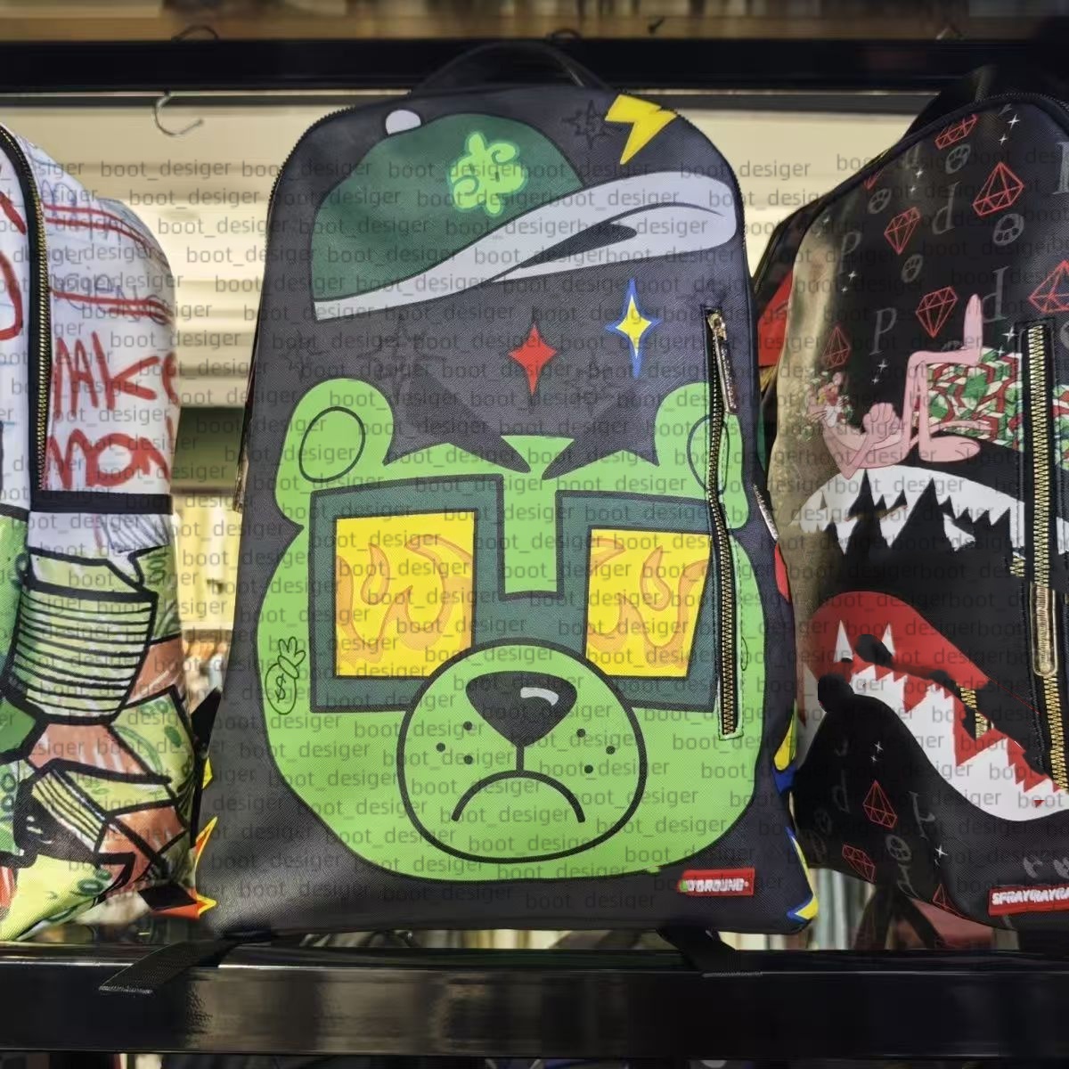 SG backpack shark mouth Backpack designer backpack Graffiti Backpack Shark SG shark Backpack Trendy Fashion Capacity Unisex Casual School bag d7 1c