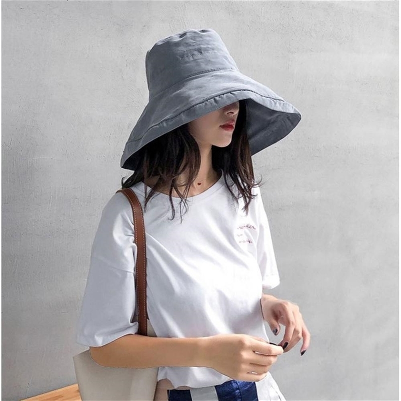 Wide Brim Hats Bucket Hats Women Large-brimmed Sun Hat Fashion Peach Skin Velvet Fisherman Hat Outdoor Beach Hat Bucket Hat Summer Sunscreen Sun Vis