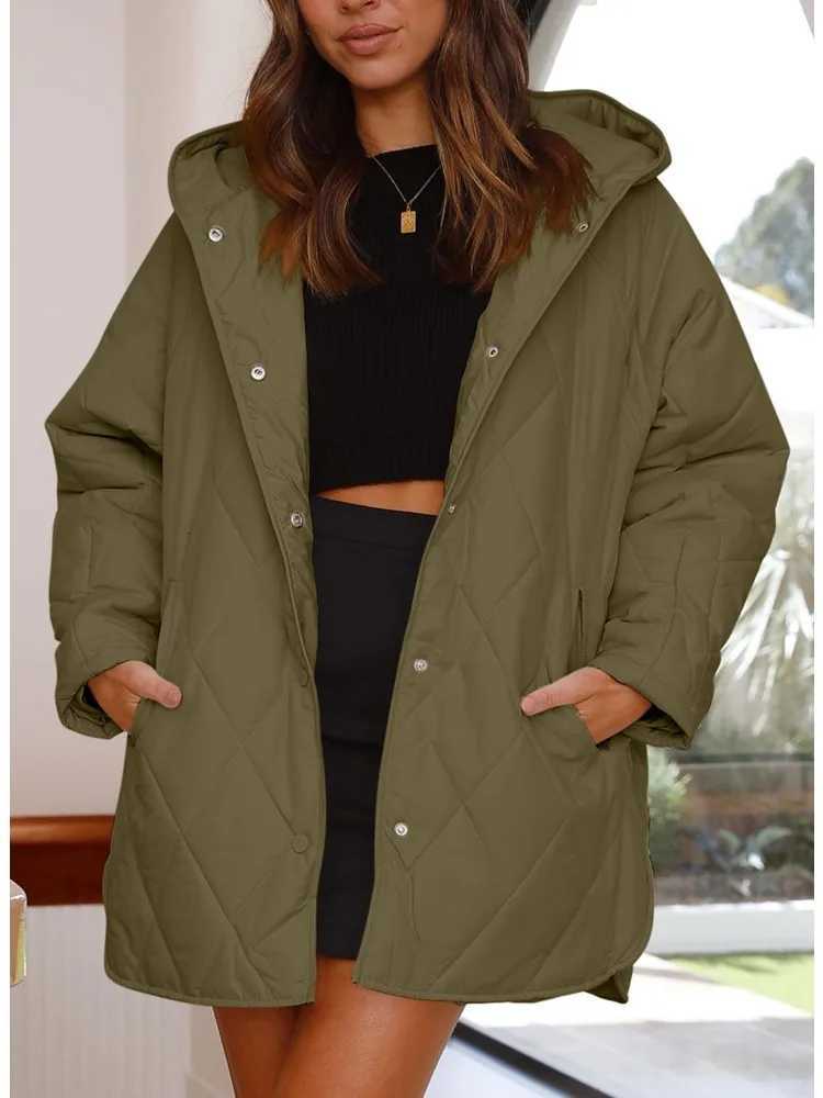 Comemore Oversized Warm Down Coats Parkas Womens Casual Lightweight Fleece Jackets Autumn Winter Hooded Padded Jacket Cardigan Z250923