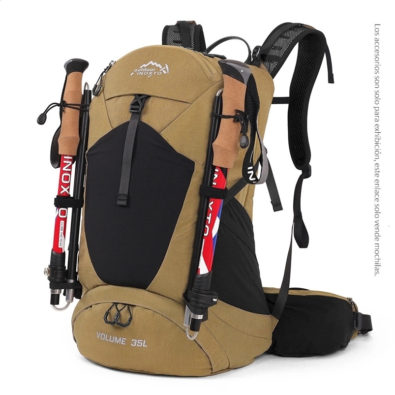Mountaineering backpack 35 liters mens and womens outdoor sports bag waterproof camping hiking rain 241121