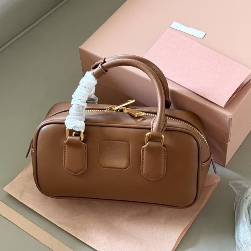 Luxury Designer Bowling Bag Fashion Briefcase Tote Shoulder Handbag for Women Genuine Leather Designer Tote Purse Fashion Handbag Luxury Designer Ba