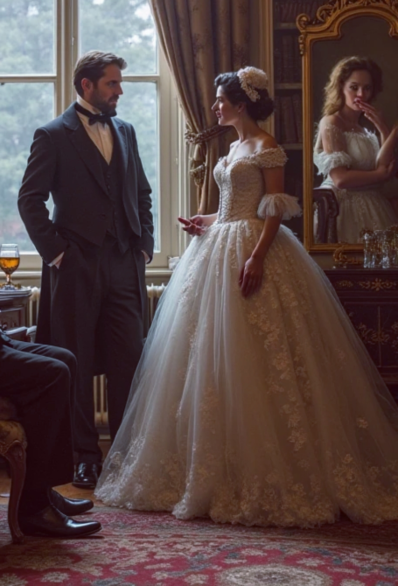 Vintage Victorian Wedding Dresses Lace Appliques Off Shoulder Tulle A-Line Bridal Gowns Classic Vestidos De Novia