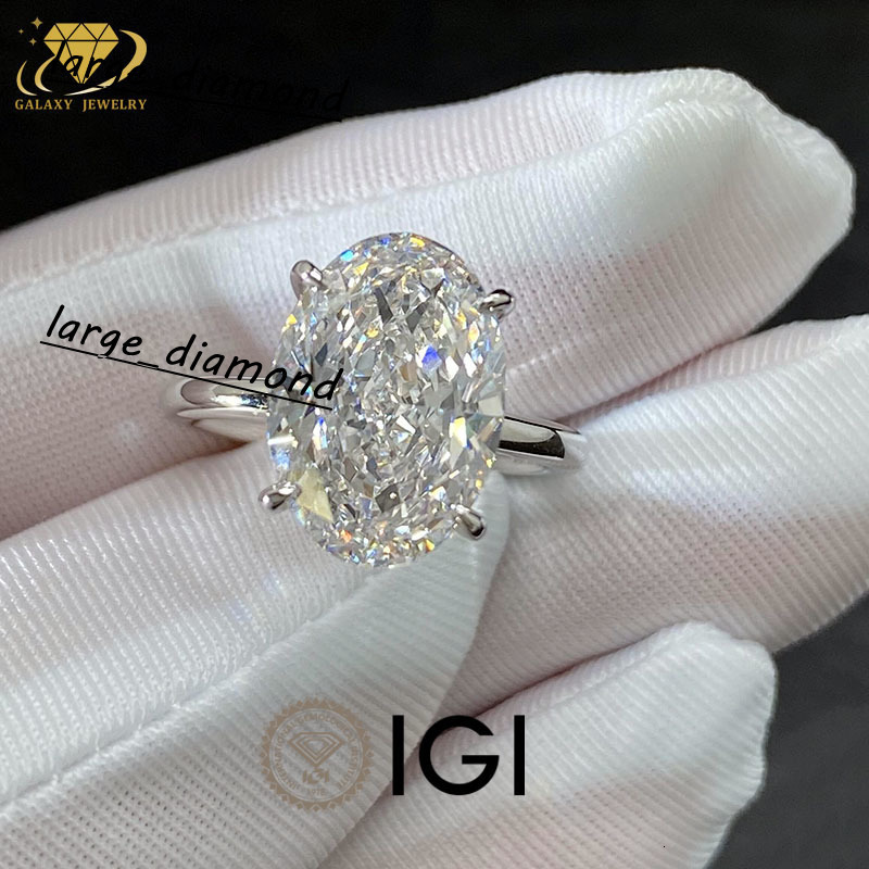 Custom Wholesale Price Ring Lab Grown Diamond Classis 18k Solid Gold Cvd Hpht Oval Diamond Engagement Rings for Women