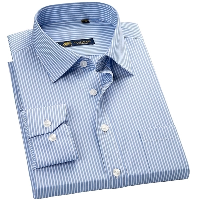 high quality new summer spring plus size S 5xl long sleeve striped men dress shirts regular fit non iron easy care