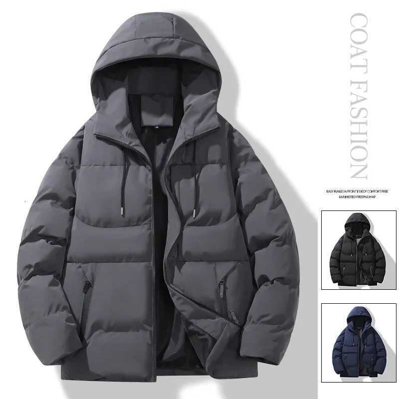 Mens Hooded Cottonpadded Jacket New Style in Winter Trendy Workwear Warm Thickened Coldproof Clothing Largesize JacketXJ250924