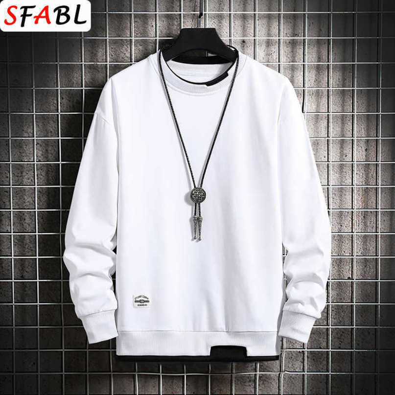 SFABL est Fashion Print Sweatshirt Men High Street Hoodies Mens Patchwork Harajuku Sweatshirts Men Tops Streetwear Male 210720