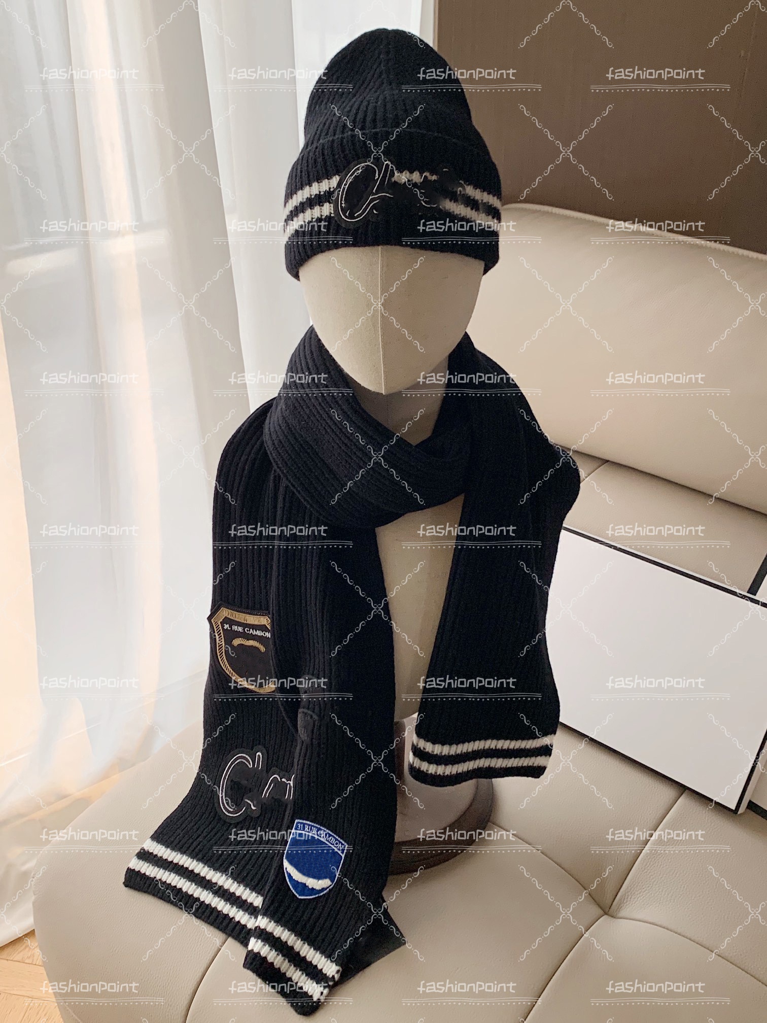 Designer Scarf Womens Cashmere Scarves and Wraps: Winter Long Scarf, Soft Plaid Shawls Warm Cashmere Pashmina Scarf Cowl and hat set Cashmere scarf