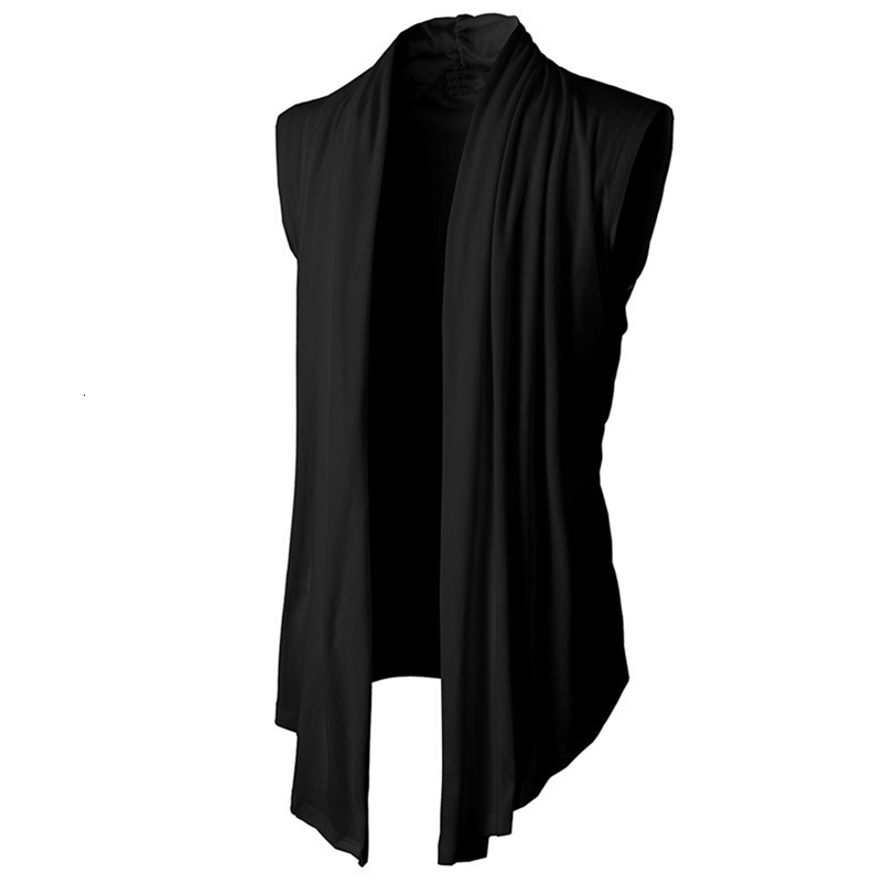 Men's Sweaters Spring Summer Men Sleeveless Jacket Street Fashion Knitted Vest Cardigan Punk Hip Hop Waistcoat For Man 230816