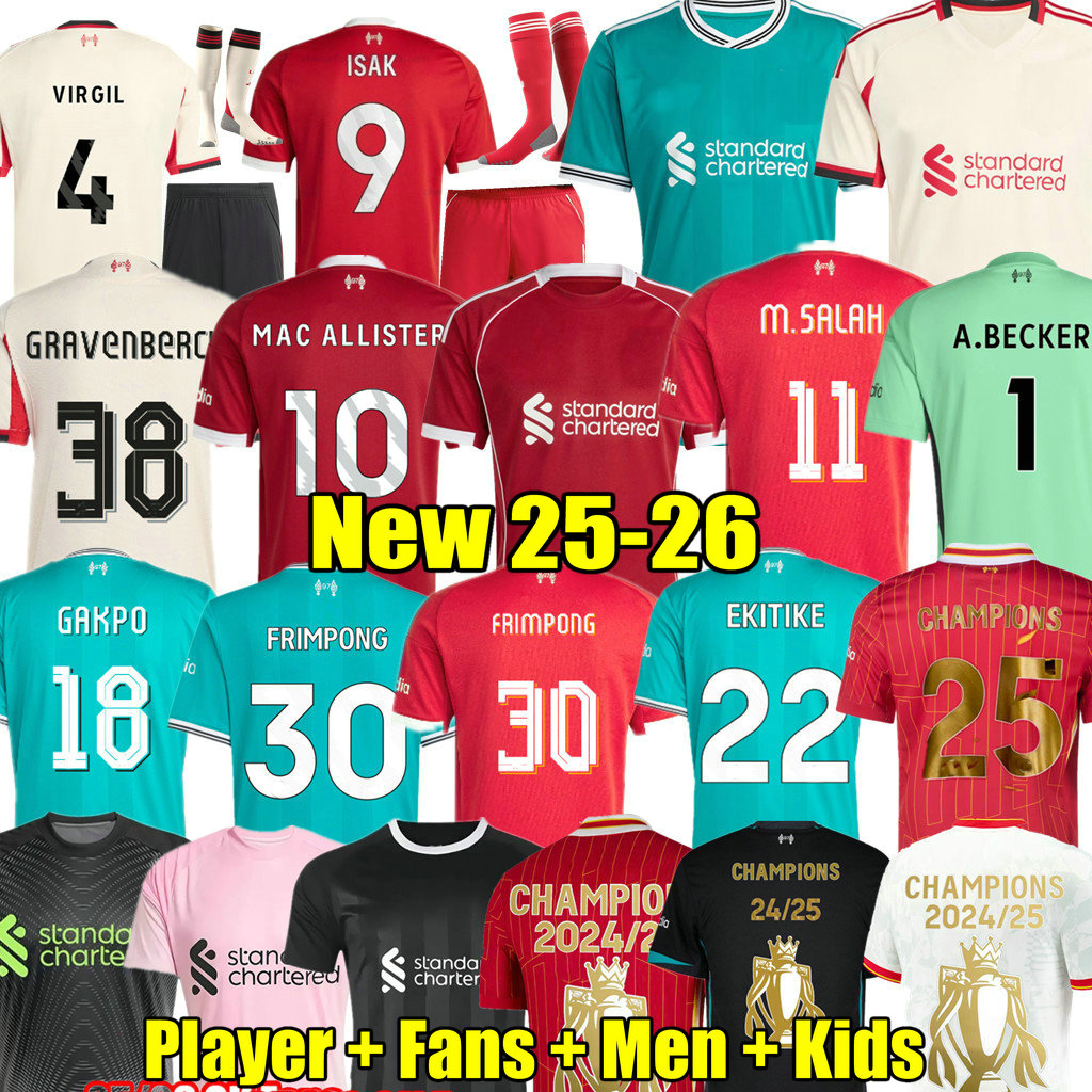 3XL 4XL 25 26 WIRTZ soccer jerseys LIV MAC ALLISTER 2025 2026 GAKPO football shirts men kids kits FANS Player LFC ELLIOTT women SZOBOSZLAI M. SAL-image-897715468