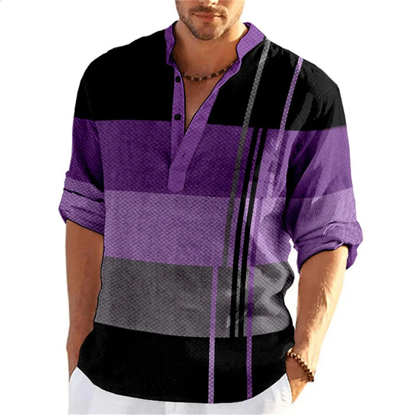 Mens first polo shirt with striped color contrast n lightweight breathable fashionable long sleeved spring and summer style 250312