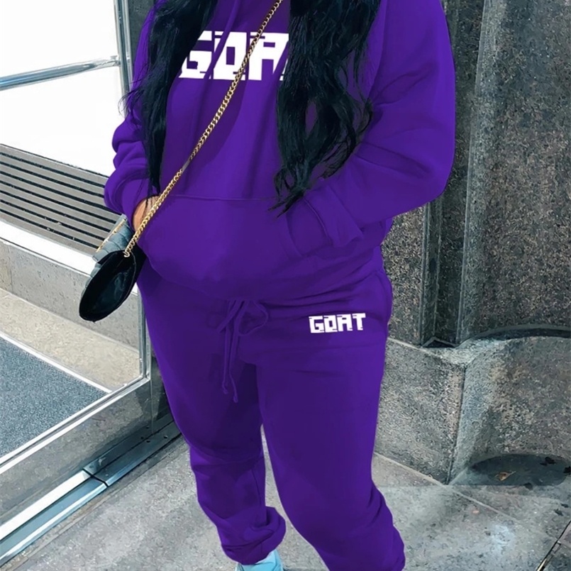 LW Plus Size Sets Letter Print Kangaroo Pocket Tracksuit Set Women Outfit Loose 2 Two Piece Set Streetwear Tracksuit Sweatshirt 240816