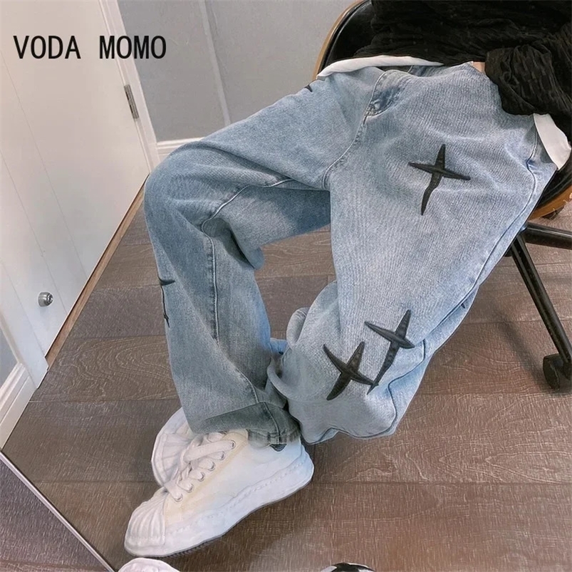 Wide leg cargo pants mens street clothing luggage mens jeans Korean fashion loose straight mens Y2K mens clothing 241125