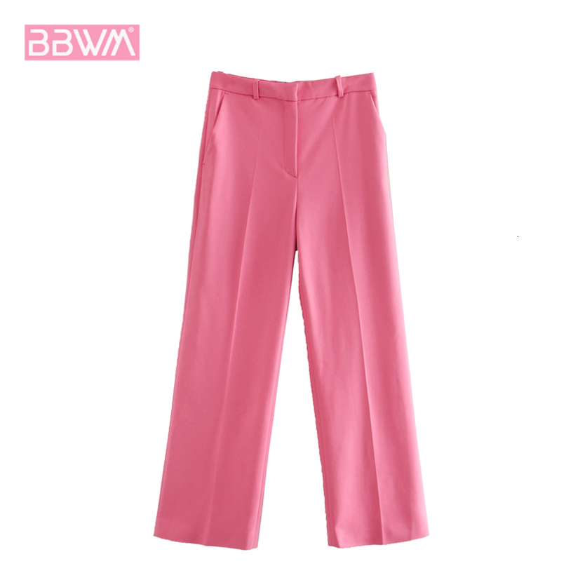 Pantaloni versatili casual versatili delle donne autunnali pantaloni dritti a fitting in modo solido 210507