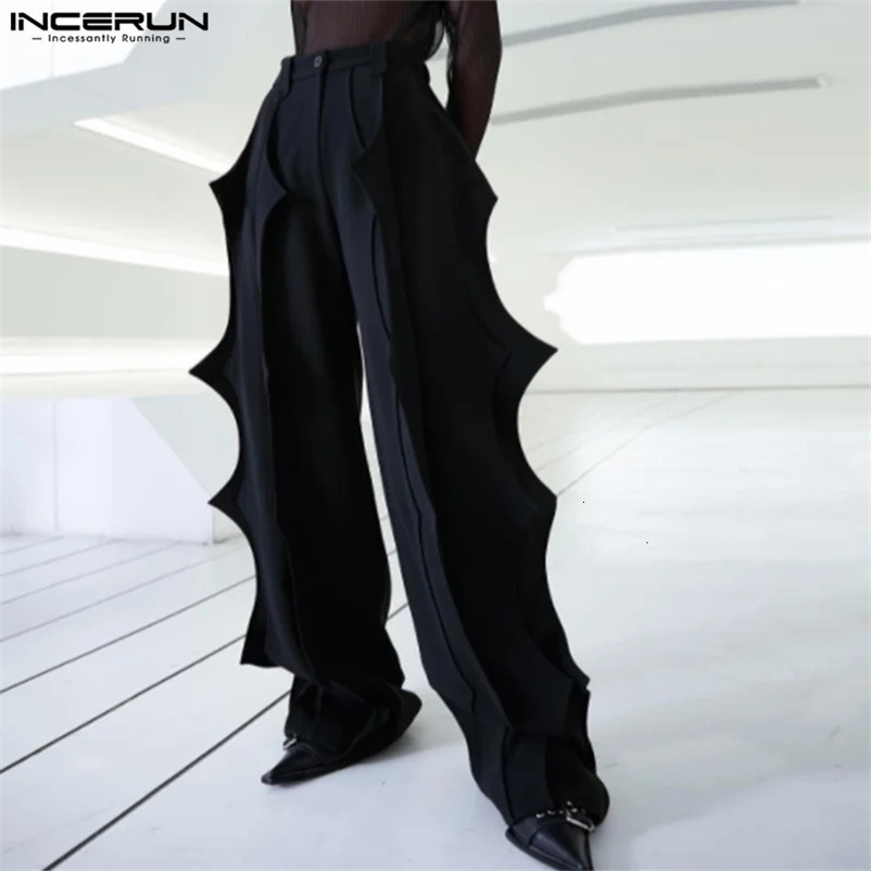 INCERUN American Style Mens Pantalons Fashionable Spiky Style Trousers Casual Solid All-match Simple Long Pants S-5XL 240716