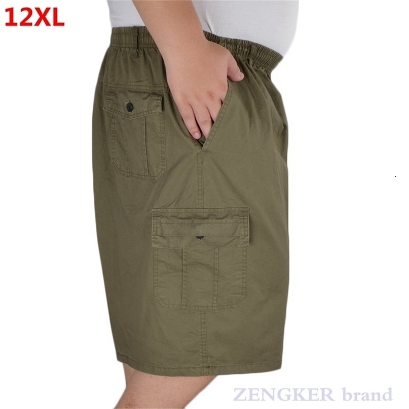 Middleaged elderly mens summer plus size loose casual shorts 9XL 8XL 10XL 11XL 12XL large cotton shorts thin section dad 220602