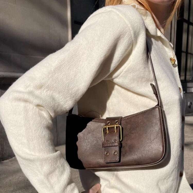 Designer Bags Fashion Tote Bags High-End Niche Lock Baguette BM Leather Buckle Underarm 2023 New Single Shoulder Bag Mini Phone Handbag