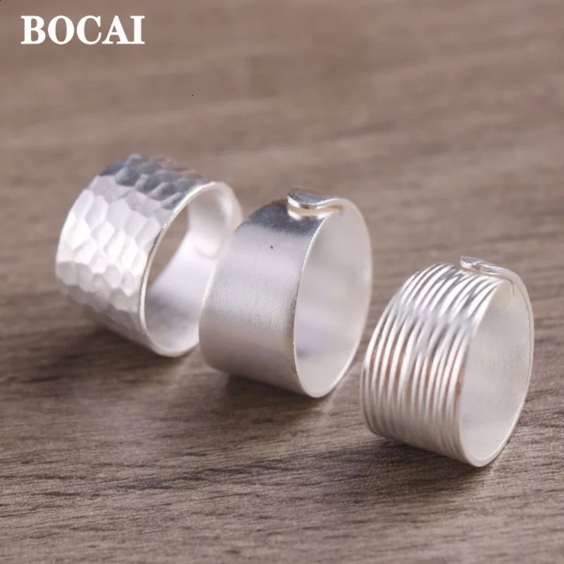 Bokai pure 999 silver jewelry accessories handmade ethnic style ordinary simple womens birthday ring 241021
