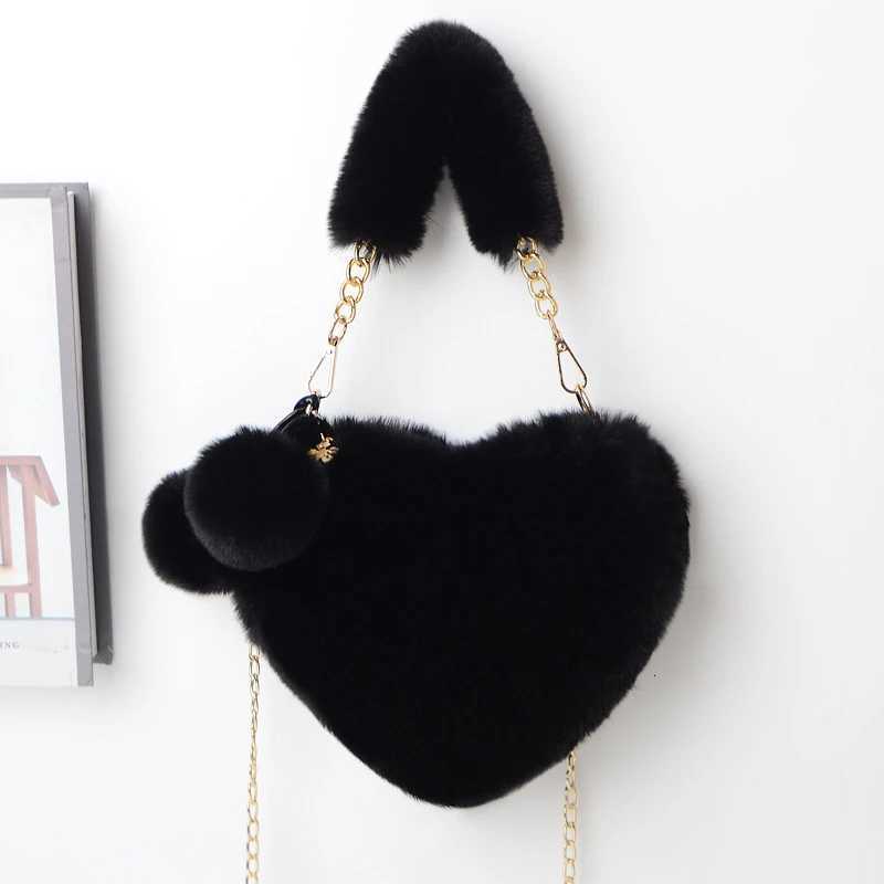 Women Hand Bags New Plush Love Heart Shaped New Fashionable Solid Color Soft Comfortable Purses and Handbags Bags for Ladies Z250923