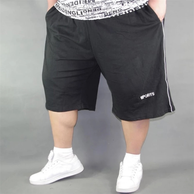 Mens plus size shorts plus size 8XL 9XL 10XL waist 142cm summer large elastic sports casual loose large size 58 black shorts 220602