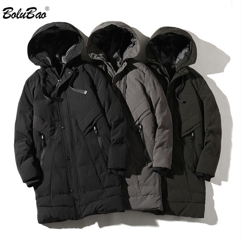 BOLUBAO Winter Men Parkas Men's Fashion Simple Thick Warm Parka Male Comfortable Casual Hooded Parka Coat 210518
