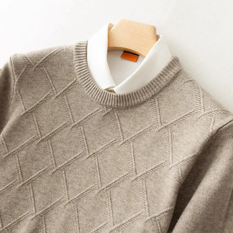 Plus Size 4XL Mens Cashmere Sweater ONeck Warm Thick Loose Casual Autumn Winter Male Korea Knitted Pullover Woollen 240123