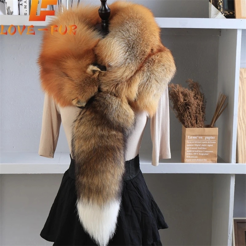Neutral style real fur fox scarf mens winter warm natural fur shawl soft headscarf super large gray silver fox scarf fur accessories241121bj