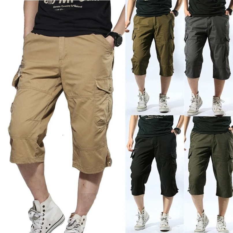 S5XL Summer Men Cargo Shorts Fashion Pocket Baggy Military Bike Outdoor Short Pants Clothing Plus Size 240416