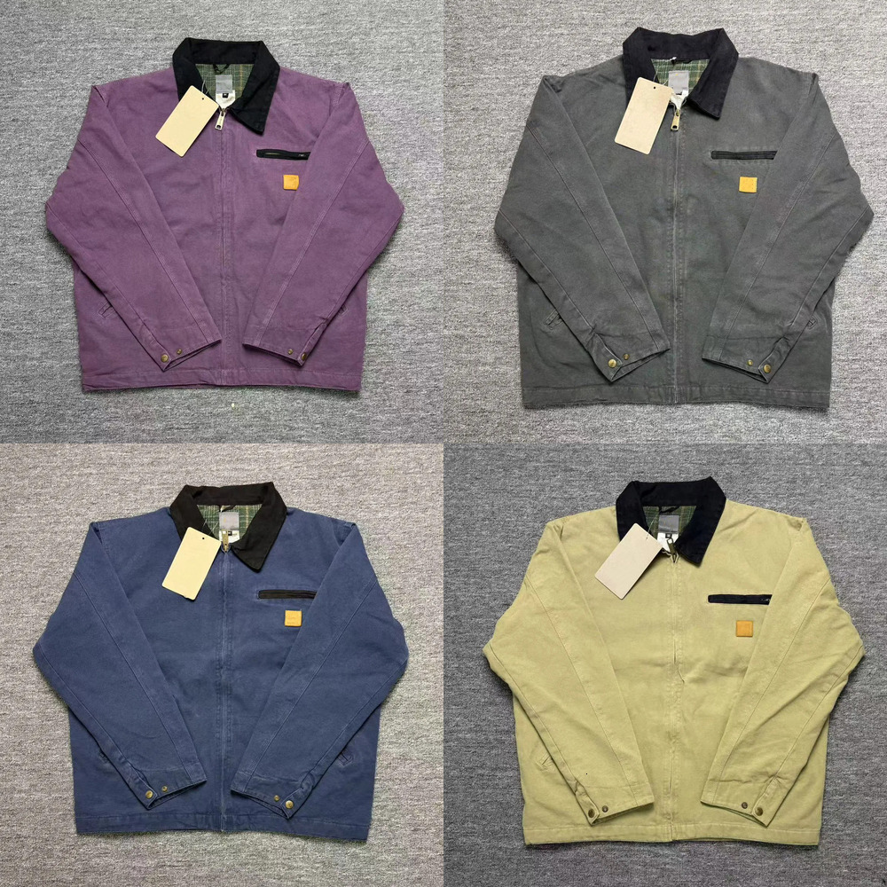 Designer Carrharts Jacket High Quality Vintage Washed Canvas Fashion Brand Detroit Casual Loose Outwear cotton Coats Work Clothes Carrharts jacke