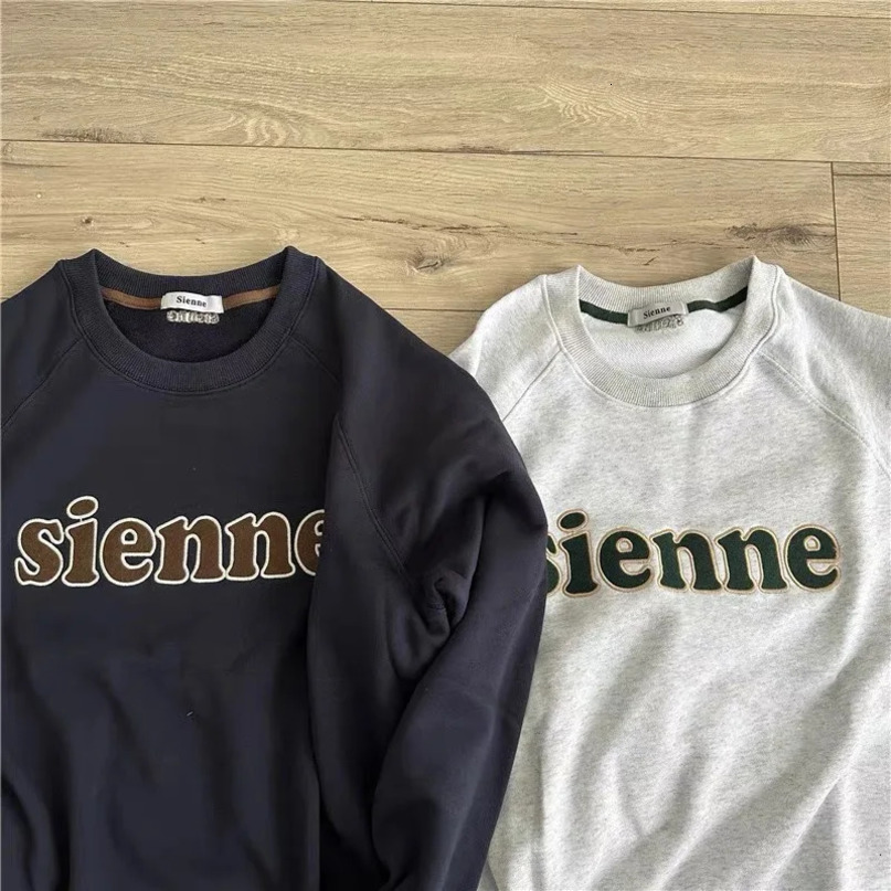 7rings Fall Winter Letter Print Long Sleeves Pullover Sweatshirts for Women Men Unisex Simple Style Fashion Warm Clothing 241216