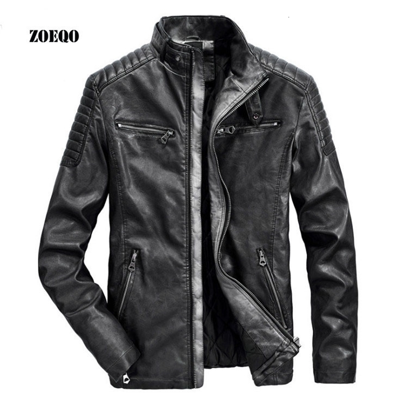 Men's Jackets Casual Mens Leather Jackets Men PU Fall Winter Coats Biker Punk Motorcycle Male Retro Jacket S-3XL size 230816