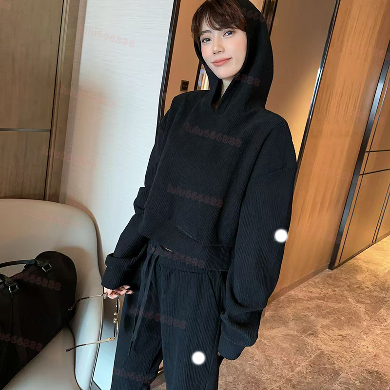 Womens Tracksuits Two Pieces Sets New Color Block Waist Patchwork Flared Knit Sweatshirt Slim Fit Bodybuilding Pants Casual Long Pants sports Sets