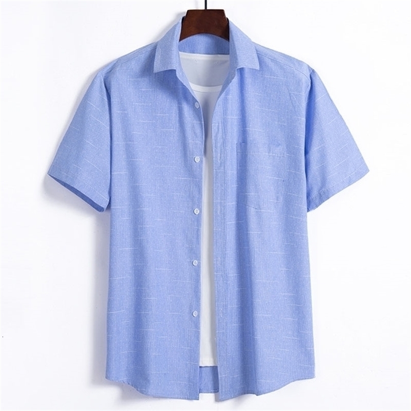 Summer shirts men 5XL 6XL 7XL 8XL Bust 140cm Plus size loose stripe men shirts 3 colors