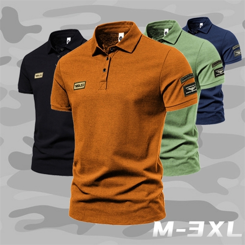 Men's Polos Summer High Quality Men's Pure Color Lapel Slim High Street Short Sleeve Outdoor sports t-shirts Men's POLO Shirt 230317