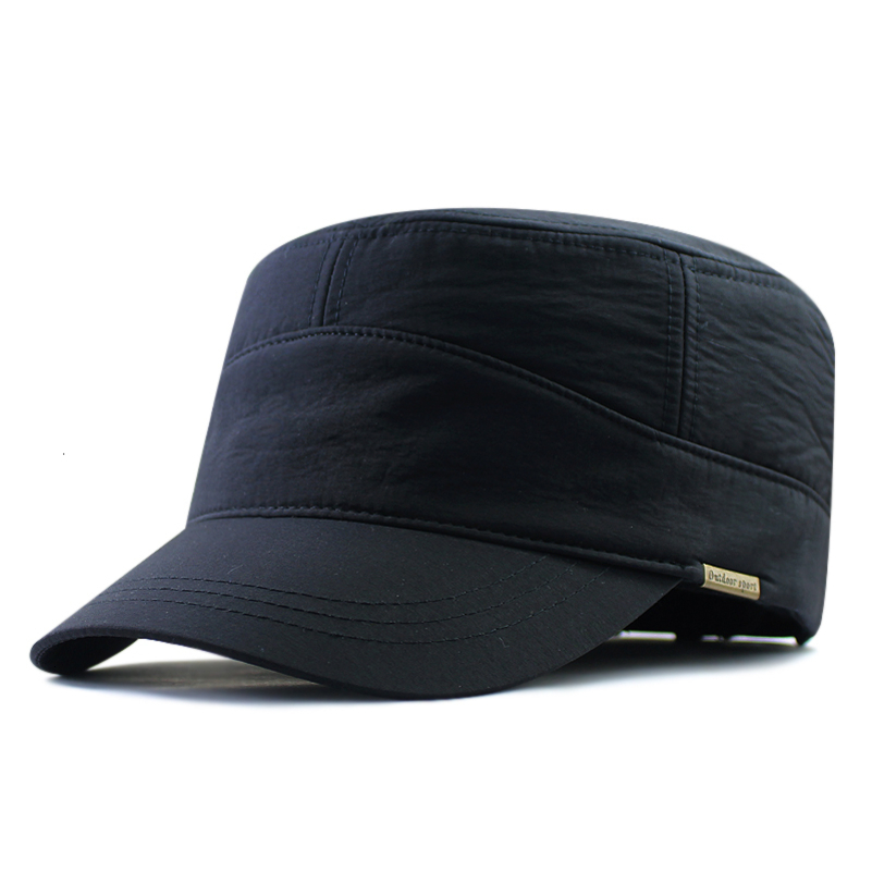 Ball Caps Winter Big Head Man Large Size Fleece Army Flat Cap Men Polyester Plus Size Mesh Military Hat 55-60cm 60-65cm 230303