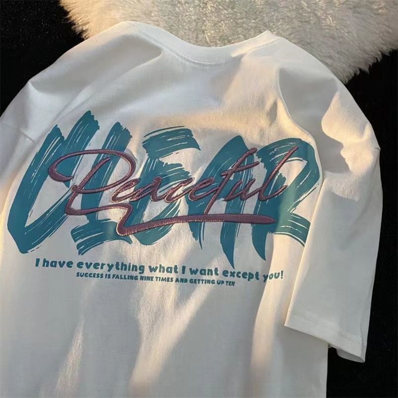 Mens TShirts Summer men and wo shor sleeved Tshir couple lazy syle loose shir harajuku y2k op oversized shir clohing 230504