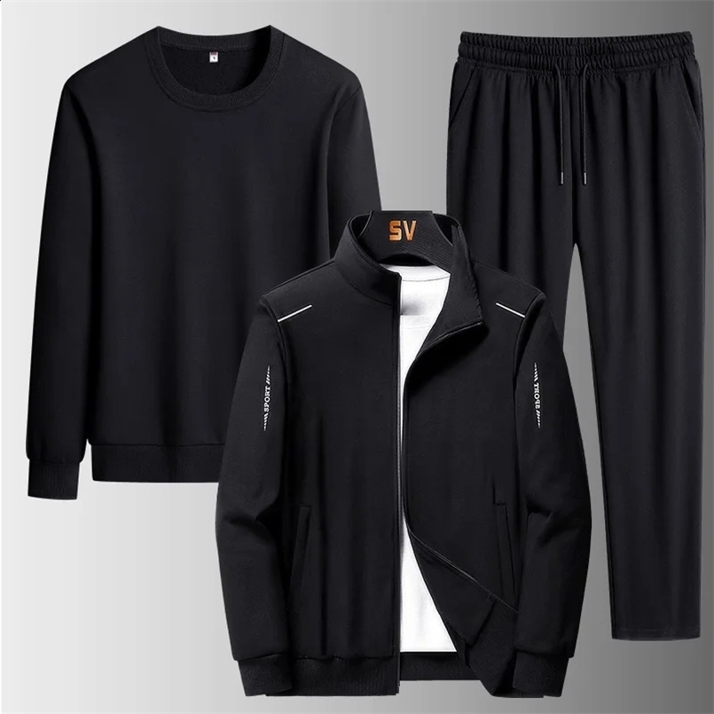 Male Tracksuit Jacket Men Set Fashion Autumn Spring Suit Sweatshirt Sweatpants Mens Set Large Size Sports Suits 8XL 7XL 240830