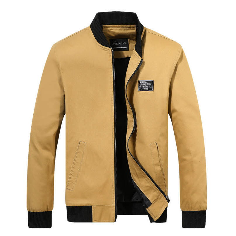 Men Jacket Casual Cotton Washed Retro College Baseball Workwear Business Black Vintage Coat Male Spring Autumn Jacket Men 210518