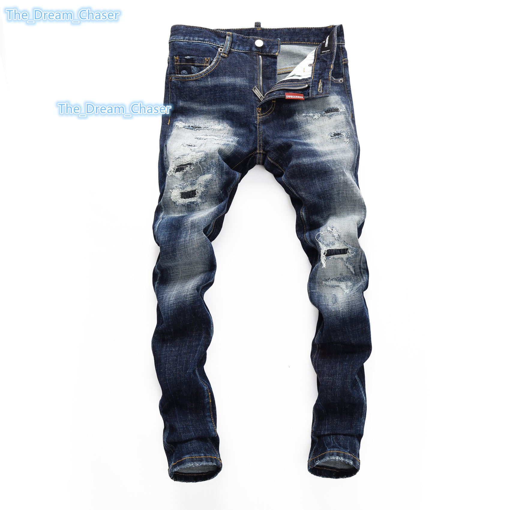 00J88ASDmen Casual Pants Comfortable Cotton Denim Jeans Custom New Design Washed Sport Men Slim Print Pattern Knitted