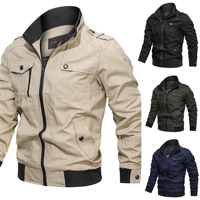 Men's Jackets Military Jacket Men Spring Autumn Cotton Windbreaker Pilot Coat Army Men's Bomber Jackets Cargo Flight Jacket Male Clothes 2