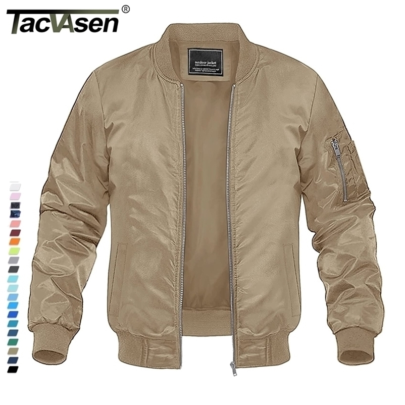 Men's Jackets TACVASEN Spring Baseballl Jackets Mens Military Windbreaker Hiking Trekking Fishing Jackets Full Zip Casual Coats Outwear Tops 22