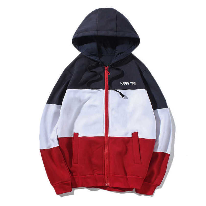 Men's Hoodies Zipper Cardigan Hoodies Men Fashion Patchwork Tracksuit Male Sweatshirt 210720