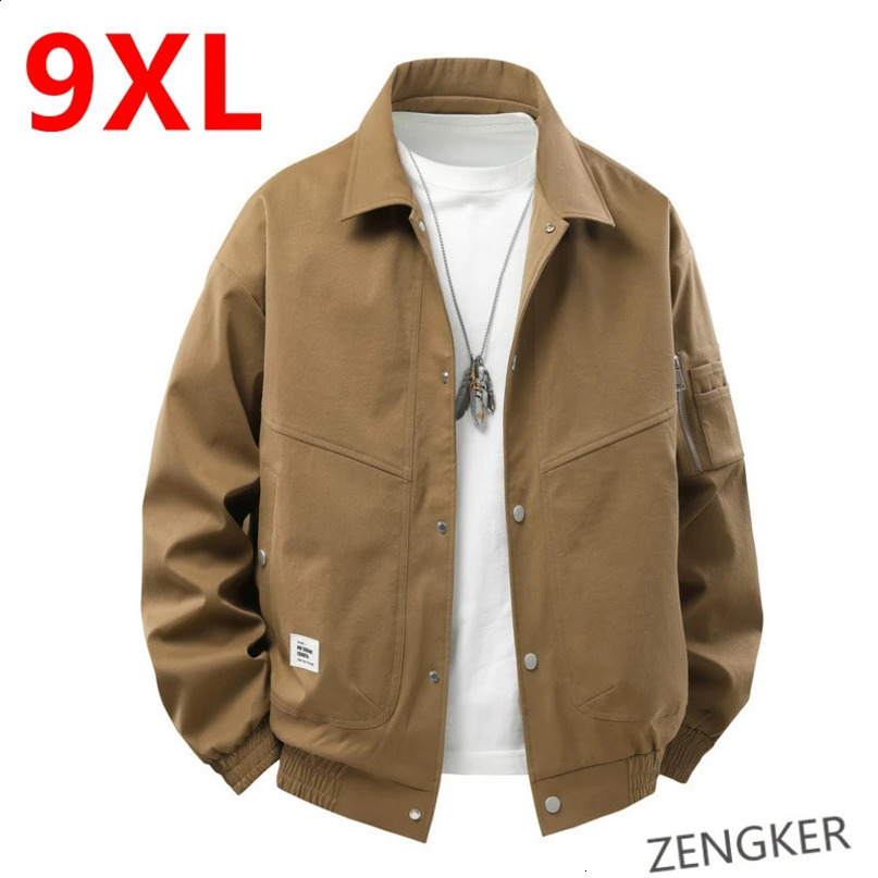 Large size lightweight business jacket Spring Trend Plus large loose 9XL 8XL mens clothing 250312