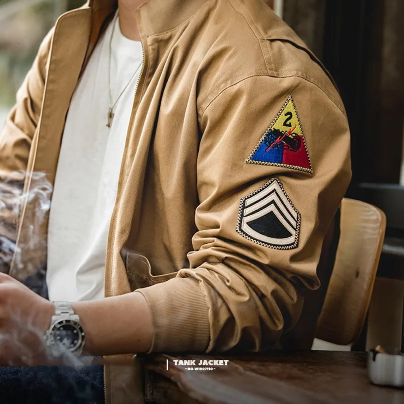 Military jacket rack collar mens bomber cotton embroidery tactical windproof Chaqueta Hombre baseball uniform 240903