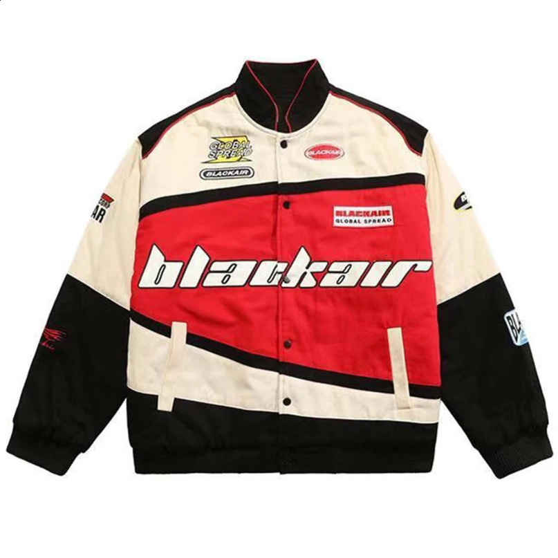 Retro streetwear motorcycle baseball jacket mens Harajuku letter embroidery patch work casual loose college unisex 240903