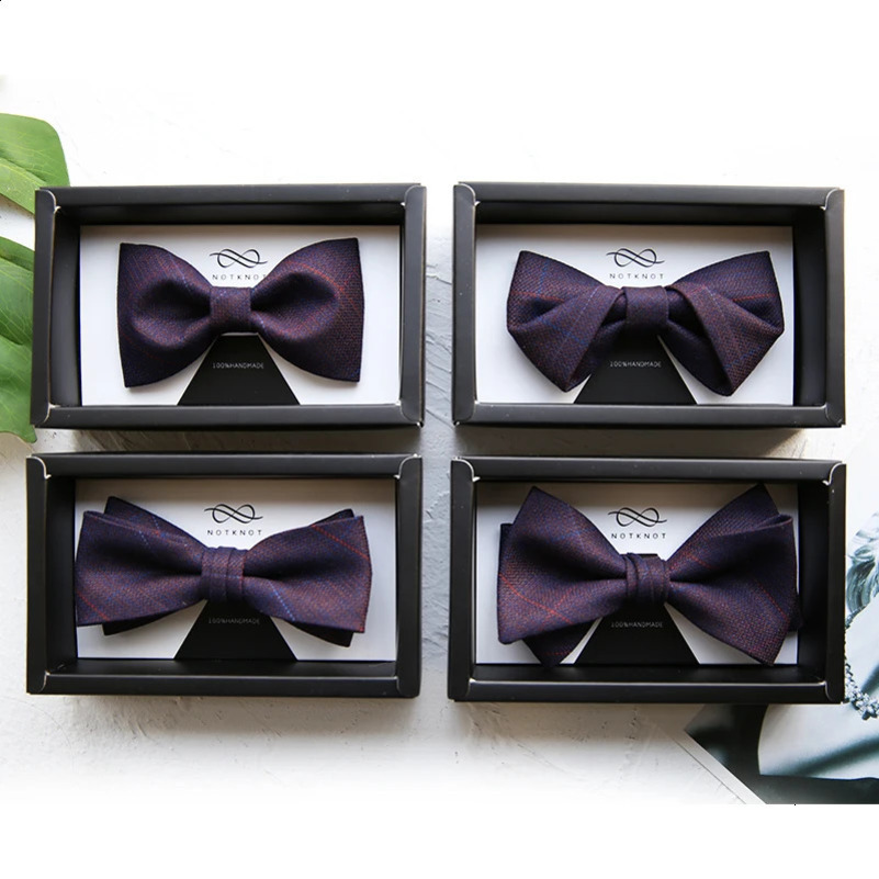 High end boutique wedding mens clothing purple official business gift box mens tie 241220