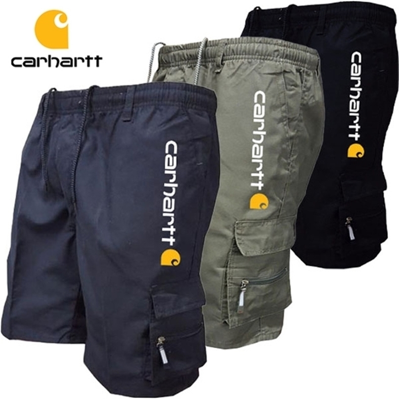 Pantalones Cortos De Hombre Mens Summer Cargo Shorts Straight Cotton Thin Breathable Knee Solid Half Casual Pockets Pants 220602