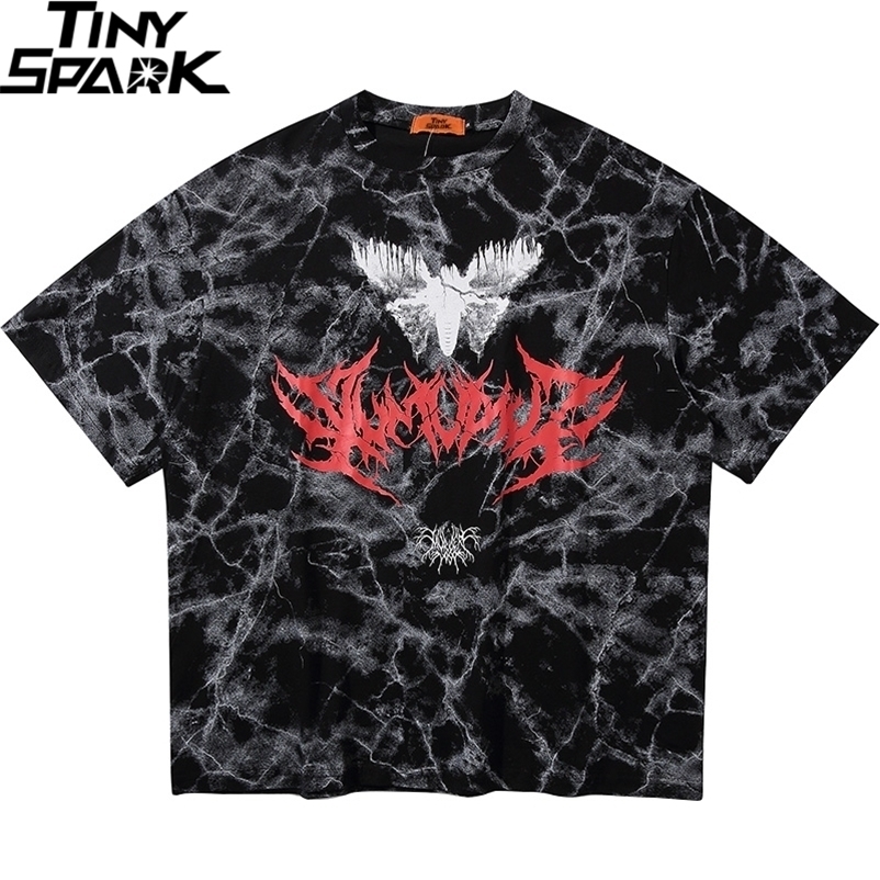 Hip Hop T Shirt Men Streetwear Oversize Dark Style Tshirt Short Sleeve Cotton Loose T-Shirt Summer Clothes Street Wear New 210319