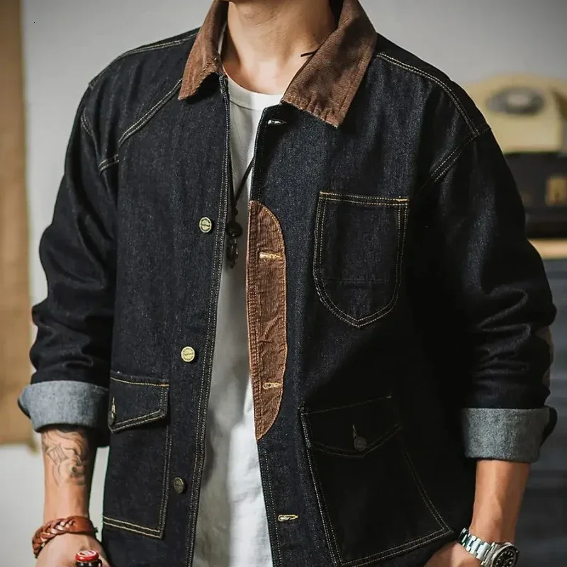 Loose Autumn Cowboy Coat for Men Vintage Denim Jackets Man In Cowgirl Korean Clothes Joker Low Price Aesthetic Lxury 250917Z